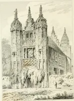 An illustration from The architectural antiquities of Great Britain : represented and illustrated in a series of views, elevations, plans, sections, and details, of various ancient English edifices : with historical and descriptive accounts of each (1807)