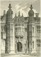 An illustration from The architectural antiquities of Great Britain : represented and illustrated in a series of views, elevations, plans, sections, and details, of various ancient English edifices : with historical and descriptive accounts of each (1807)