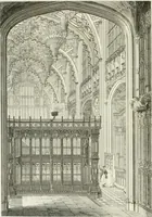 An illustration from The architectural antiquities of Great Britain : represented and illustrated in a series of views, elevations, plans, sections, and details, of various ancient English edifices : with historical and descriptive accounts of each (1807)