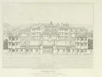 An illustration from The architectural antiquities of Great Britain, represented and illustrated in a series of views, elevations, plans, sections, and details, of various ancient English edifices : with historical and descriptive accounts of each (1807)