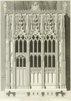An illustration from The architectural antiquities of Great Britain : represented and illustrated in a series of views, elevations, plans, sections, and details, of various ancient English edifices : with historical and descriptive accounts of each (1807)