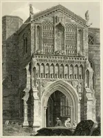 An illustration from The architectural antiquities of Great Britain : represented and illustrated in a series of views, elevations, plans, sections, and details, of various ancient English edifices : with historical and descriptive accounts of each (1807)