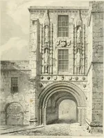 An illustration from The architectural antiquities of Great Britain : represented and illustrated in a series of views, elevations, plans, sections, and details, of various ancient English edifices : with historical and descriptive accounts of each (1807)
