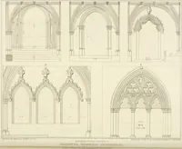An illustration from The architectural antiquities of Great Britain : represented and illustrated in a series of views, elevations, plans, sections, and details, of various ancient English edifices : with historical and descriptive accounts of each (1807)