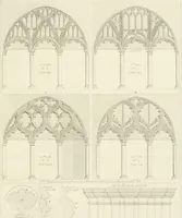 An illustration from The architectural antiquities of Great Britain : represented and illustrated in a series of views, elevations, plans, sections, and details, of various ancient English edifices : with historical and descriptive accounts of each (1807)