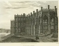 An illustration from The architectural antiquities of Great Britain : represented and illustrated in a series of views, elevations, plans, sections, and details, of various ancient English edifices : with historical and descriptive accounts of each (1807)