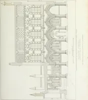 An illustration from The architectural antiquities of Great Britain, represented and illustrated in a series of views, elevations, plans, sections, and details, of various ancient English edifices : with historical and descriptive accounts of each (1807)