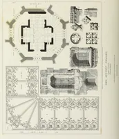 An illustration from The architectural antiquities of Great Britain, represented and illustrated in a series of views, elevations, plans, sections, and details, of various ancient English edifices : with historical and descriptive accounts of each (1807)
