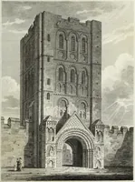 An illustration from The architectural antiquities of Great Britain, represented and illustrated in a series of views, elevations, plans, sections, and details, of various ancient English edifices : with historical and descriptive accounts of each (1807)