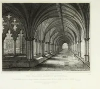 An illustration from The architectural antiquities of Great Britain, represented and illustrated in a series of views, elevations, plans, sections, and details, of various ancient English edifices : with historical and descriptive accounts of each (1807)