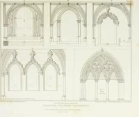 An illustration from The architectural antiquities of Great Britain, represented and illustrated in a series of views, elevations, plans, sections, and details, of various ancient English edifices : with historical and descriptive accounts of each (1807)