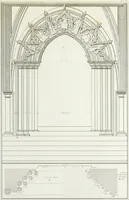An illustration from The architectural antiquities of Great Britain, represented and illustrated in a series of views, elevations, plans, sections, and details, of various ancient English edifices : with historical and descriptive accounts of each (1807)
