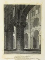 An illustration from The architectural antiquities of Great Britain, represented and illustrated in a series of views, elevations, plans, sections, and details, of various ancient English edifices : with historical and descriptive accounts of each (1807)