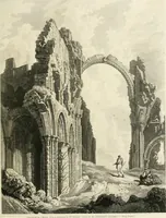 An illustration from The architectural antiquities of Great Britain : represented and illustrated in a series of views, elevations, plans, sections, and details, of various ancient English edifices : with historical and descriptive accounts of each (1807)