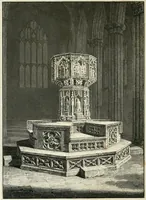 An illustration from The architectural antiquities of Great Britain : represented and illustrated in a series of views, elevations, plans, sections, and details, of various ancient English edifices : with historical and descriptive accounts of each (1807)