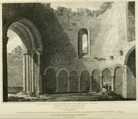 An illustration from The architectural antiquities of Great Britain : represented and illustrated in a series of views, elevations, plans, sections, and details, of various ancient English edifices : with historical and descriptive accounts of each (1807)