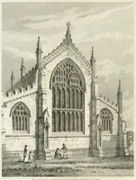 An illustration from The architectural antiquities of Great Britain : represented and illustrated in a series of views, elevations, plans, sections, and details, of various ancient English edifices : with historical and descriptive accounts of each (1807)