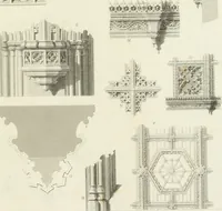 An illustration from The architectural antiquities of Great Britain : represented and illustrated in a series of views, elevations, plans, sections, and details, of various ancient English edifices : with historical and descriptive accounts of each (1807)