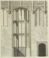 An illustration from The architectural antiquities of Great Britain : represented and illustrated in a series of views, elevations, plans, sections, and details, of various ancient English edifices : with historical and descriptive accounts of each (1807)