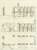 An illustration from The architectural antiquities of Great Britain : represented and illustrated in a series of views, elevations, plans, sections, and details, of various ancient English edifices : with historical and descriptive accounts of each (1807)