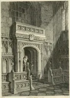 An illustration from The architectural antiquities of Great Britain : represented and illustrated in a series of views, elevations, plans, sections, and details, of various ancient English edifices : with historical and descriptive accounts of each (1807)
