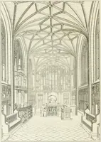 An illustration from The architectural antiquities of Great Britain : represented and illustrated in a series of views, elevations, plans, sections, and details, of various ancient English edifices : with historical and descriptive accounts of each (1807)