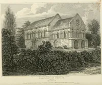 An illustration from The architectural antiquities of Great Britain : represented and illustrated in a series of views, elevations, plans, sections, and details, of various ancient English edifices : with historical and descriptive accounts of each (1807)
