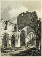 An illustration from The architectural antiquities of Great Britain, represented and illustrated in a series of views, elevations, plans, sections, and details, of various ancient English edifices : with historical and descriptive accounts of each (1807)