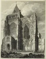 An illustration from The architectural antiquities of Great Britain, represented and illustrated in a series of views, elevations, plans, sections, and details, of various ancient English edifices : with historical and descriptive accounts of each (1807)