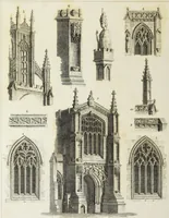 An illustration from The architectural antiquities of Great Britain, represented and illustrated in a series of views, elevations, plans, sections, and details, of various ancient English edifices : with historical and descriptive accounts of each (1807)