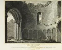 An illustration from The architectural antiquities of Great Britain, represented and illustrated in a series of views, elevations, plans, sections, and details, of various ancient English edifices : with historical and descriptive accounts of each (1807)