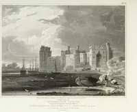 An illustration from The architectural antiquities of Great Britain, represented and illustrated in a series of views, elevations, plans, sections, and details, of various ancient English edifices : with historical and descriptive accounts of each (1807)