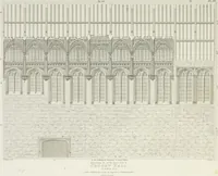 An illustration from The architectural antiquities of Great Britain, represented and illustrated in a series of views, elevations, plans, sections, and details, of various ancient English edifices : with historical and descriptive accounts of each (1807)