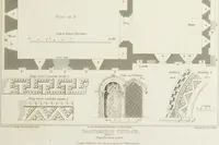 An illustration from The architectural antiquities of Great Britain, represented and illustrated in a series of views, elevations, plans, sections, and details, of various ancient English edifices : with historical and descriptive accounts of each (1807)