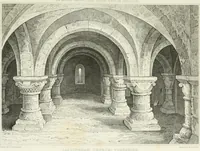 An illustration from The architectural antiquities of Great Britain : represented and illustrated in a series of views, elevations, plans, sections, and details, of various ancient English edifices : with historical and descriptive accounts of each (1807)