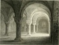 An illustration from The architectural antiquities of Great Britain : represented and illustrated in a series of views, elevations, plans, sections, and details, of various ancient English edifices : with historical and descriptive accounts of each (1807)