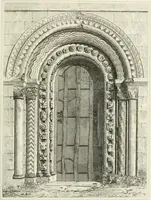 An illustration from The architectural antiquities of Great Britain : represented and illustrated in a series of views, elevations, plans, sections, and details, of various ancient English edifices : with historical and descriptive accounts of each (1807)