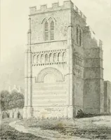 An illustration from The architectural antiquities of Great Britain : represented and illustrated in a series of views, elevations, plans, sections, and details, of various ancient English edifices : with historical and descriptive accounts of each (1807)