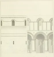 An illustration from The architectural antiquities of Great Britain : represented and illustrated in a series of views, elevations, plans, sections, and details, of various ancient English edifices : with historical and descriptive accounts of each (1807)