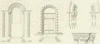 An illustration from The architectural antiquities of Great Britain : represented and illustrated in a series of views, elevations, plans, sections, and details, of various ancient English edifices : with historical and descriptive accounts of each (1807)