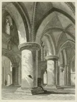 An illustration from The architectural antiquities of Great Britain : represented and illustrated in a series of views, elevations, plans, sections, and details, of various ancient English edifices : with historical and descriptive accounts of each (1807)