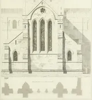 An illustration from The architectural antiquities of Great Britain : represented and illustrated in a series of views, elevations, plans, sections, and details, of various ancient English edifices : with historical and descriptive accounts of each (1807)