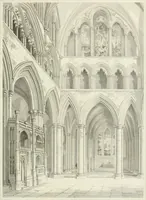 An illustration from The architectural antiquities of Great Britain : represented and illustrated in a series of views, elevations, plans, sections, and details, of various ancient English edifices : with historical and descriptive accounts of each (1807)