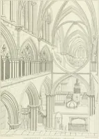 An illustration from The architectural antiquities of Great Britain : represented and illustrated in a series of views, elevations, plans, sections, and details, of various ancient English edifices : with historical and descriptive accounts of each (1807)