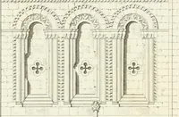 An illustration from The architectural antiquities of Great Britain : represented and illustrated in a series of views, elevations, plans, sections, and details, of various ancient English edifices : with historical and descriptive accounts of each (1807)