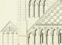 An illustration from The architectural antiquities of Great Britain : represented and illustrated in a series of views, elevations, plans, sections, and details, of various ancient English edifices : with historical and descriptive accounts of each (1807)