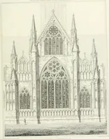 An illustration from The architectural antiquities of Great Britain : represented and illustrated in a series of views, elevations, plans, sections, and details, of various ancient English edifices : with historical and descriptive accounts of each (1807)