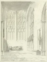 An illustration from The architectural antiquities of Great Britain : represented and illustrated in a series of views, elevations, plans, sections, and details, of various ancient English edifices : with historical and descriptive accounts of each (1807)