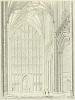 An illustration from The architectural antiquities of Great Britain : represented and illustrated in a series of views, elevations, plans, sections, and details, of various ancient English edifices : with historical and descriptive accounts of each (1807)