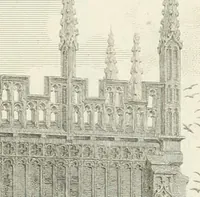 An illustration from The architectural antiquities of Great Britain : represented and illustrated in a series of views, elevations, plans, sections, and details, of various ancient English edifices : with historical and descriptive accounts of each (1807)